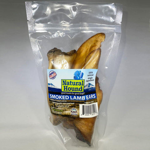 Smoked Lamb Ear 6 pack - Natural Hound